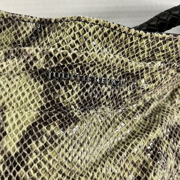Judith Ripka Handbag w/Python Snake Embossed Finish. 100% Genuine Leather - Picture 6 of 16